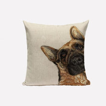 Load image into Gallery viewer, I Love My German Shepherd Cushion Covers-Home Decor-Cushion Cover, Dogs, German Shepherd, Home Decor-17.7”x17.7” inches or 45x45 cm-Design 4-5