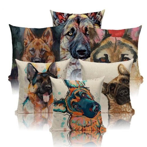 I Love My German Shepherd Cushion Covers-Home Decor-Cushion Cover, Dogs, German Shepherd, Home Decor-1