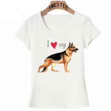 Load image into Gallery viewer, I Love My German Shepherd Womens T Shirt-Apparel-Apparel, Dogs, German Shepherd, Shirt, T Shirt, Z1-S-2