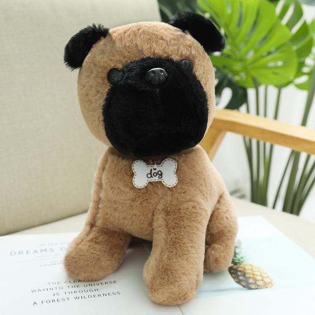 Image of an adorable pug stuffed animal plush toy