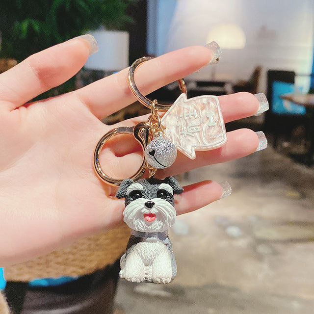 LARNT I Love My Schnauzer Keychain Pug