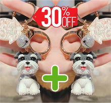 Load image into Gallery viewer, Image of two schnauzer keychains