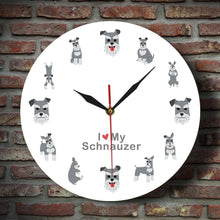 Load image into Gallery viewer, I Love My Schnauzer Wall ClockHome Decor