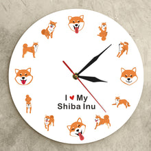 Load image into Gallery viewer, I Love My Shiba Inu Wall Clock-Home Decor-Dogs, Home Decor, Shiba Inu, Wall Clock-2