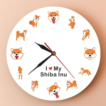 I Love My Shiba Inu Wall Clock 360x