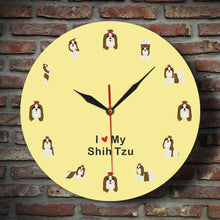 Load image into Gallery viewer, I Love My Shih Tzu Wall Clock-Home Decor-Dogs, Home Decor, Shih Tzu, Wall Clock-3