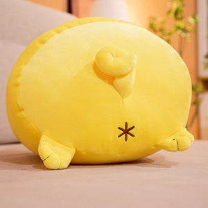 this image shows a close up picture of the back of the  cute stuffed pug animal plus pillow.