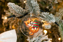 Load image into Gallery viewer, I Love Shiba Inu Christmas Tree Ornaments-Christmas Ornament-Christmas, Dogs, Shiba Inu-Holding Light Bulb-5