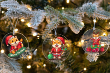 Load image into Gallery viewer, I Love Shiba Inu Christmas Tree Ornaments-Christmas Ornament-Christmas, Dogs, Shiba Inu-1