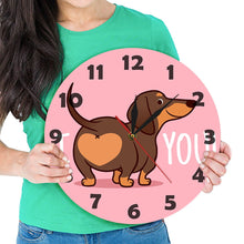 Load image into Gallery viewer, I Love You Dachshund Wall Clock-Home Decor-Dachshund, Dogs, Home Decor, Wall Clock-17
