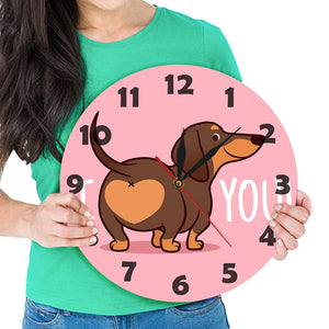 I Love You Dachshund Wall Clock-Home Decor-Dachshund, Dogs, Home Decor, Wall Clock-17