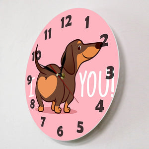 I Love You Dachshund Wall Clock-Home Decor-Dachshund, Dogs, Home Decor, Wall Clock-19