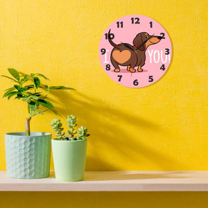 I Love You Dachshund Wall Clock-Home Decor-Dachshund, Dogs, Home Decor, Wall Clock-3