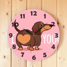 Load image into Gallery viewer, I Love You Dachshund Wall Clock-Home Decor-Dachshund, Dogs, Home Decor, Wall Clock-4
