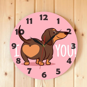 I Love You Dachshund Wall Clock-Home Decor-Dachshund, Dogs, Home Decor, Wall Clock-4