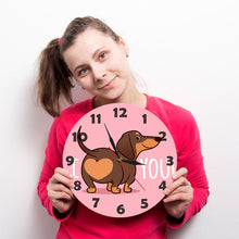 Load image into Gallery viewer, I Love You Dachshund Wall Clock-Home Decor-Dachshund, Dogs, Home Decor, Wall Clock-5