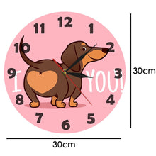 Load image into Gallery viewer, I Love You Dachshund Wall Clock-Home Decor-Dachshund, Dogs, Home Decor, Wall Clock-6