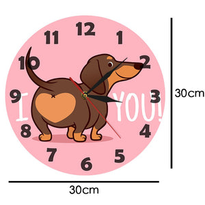 I Love You Dachshund Wall Clock-Home Decor-Dachshund, Dogs, Home Decor, Wall Clock-6