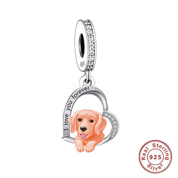 I Love You Forever Labrador Silver Jewelry Pendant 360x