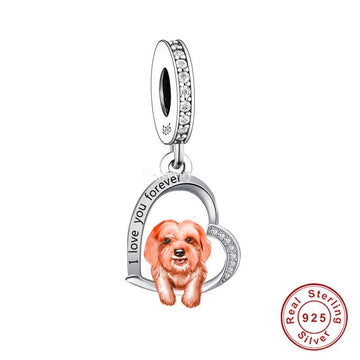 I Love You Forever Shih Tzu Silver Jewelry Pendant 360x