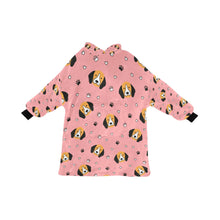 Load image into Gallery viewer, image of a peach beagle blanket hoodie 
