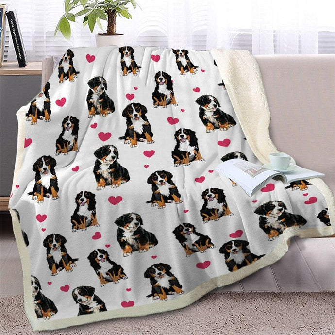 Infinite Bernese Mountain Dog Love Warm Blanket - Series 1Home DecorBernese Mountain DogMedium