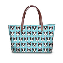 Load image into Gallery viewer, Image of a boston terrer tote bag in the most delightful Boston Terrier design