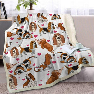 Infinite Bull Terrier Love Warm Blanket - Series 1Home DecorBasset HoundMedium