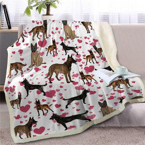 Infinite Bull Terrier Love Warm Blanket - Series 1Home DecorBelgian MalonisMedium