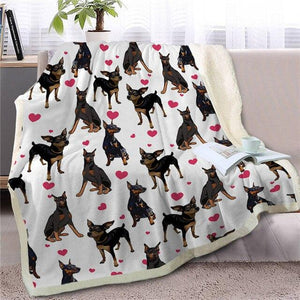 Infinite Bull Terrier Love Warm Blanket - Series 1Home DecorDobermanMedium