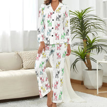 Load image into Gallery viewer, image of chihuahua pajamas for women - white