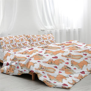 Infinite Corgi Love Duvet Cover and Pillow Cases Bedding Set-Home Decor-Bedding, Corgi, Dogs, Home Decor-2