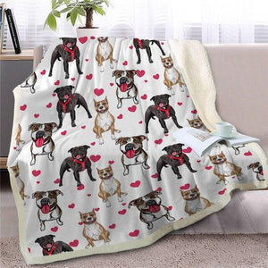 Infinite English Bulldog Love Warm Blanket - Series 1Home DecorStaffordshire Bull TerrierMedium