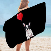 Load image into Gallery viewer, Infinite French Bulldog Love Beach Towels-Home Decor-Dogs, French Bulldog, Home Decor, Towel-12