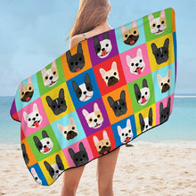 Load image into Gallery viewer, Infinite French Bulldog Love Beach Towels-Home Decor-Dogs, French Bulldog, Home Decor, Towel-9