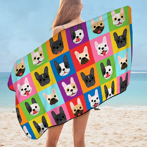 Infinite French Bulldog Love Beach Towels-Home Decor-Dogs, French Bulldog, Home Decor, Towel-9