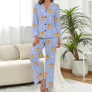 Infinite Golden Retriever Love Pajamas Set For Women 3 360x