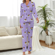 Load image into Gallery viewer, image of jack russell terrier pajamas set for women - lavender