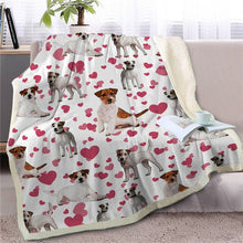 Load image into Gallery viewer, Infinite Papillon Love Warm Blanket - Series 1-Home Decor-Blankets, Dogs, Home Decor, Papillon-Jack Russell Terrier-Medium-11