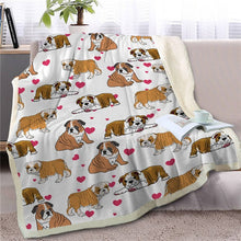 Load image into Gallery viewer, Infinite Papillon Love Warm Blanket - Series 1-Home Decor-Blankets, Dogs, Home Decor, Papillon-English Bulldog-Medium-13