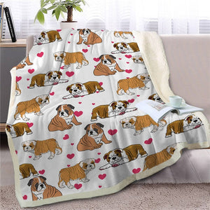 Infinite Papillon Love Warm Blanket - Series 1-Home Decor-Blankets, Dogs, Home Decor, Papillon-English Bulldog-Medium-13