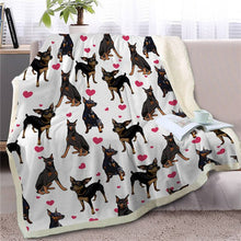 Load image into Gallery viewer, Infinite Papillon Love Warm Blanket - Series 1-Home Decor-Blankets, Dogs, Home Decor, Papillon-Doberman-Medium-14