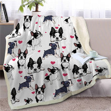 Load image into Gallery viewer, Infinite Papillon Love Warm Blanket - Series 1-Home Decor-Blankets, Dogs, Home Decor, Papillon-Boston Terrier-Medium-17