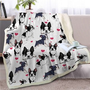 Infinite Papillon Love Warm Blanket - Series 1-Home Decor-Blankets, Dogs, Home Decor, Papillon-Boston Terrier-Medium-17