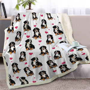 Infinite Papillon Love Warm Blanket - Series 1-Home Decor-Blankets, Dogs, Home Decor, Papillon-Bernese Mountain Dog-Medium-18