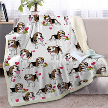 Load image into Gallery viewer, Infinite Papillon Love Warm Blanket - Series 1-Home Decor-Blankets, Dogs, Home Decor, Papillon-Beagle-Medium-19