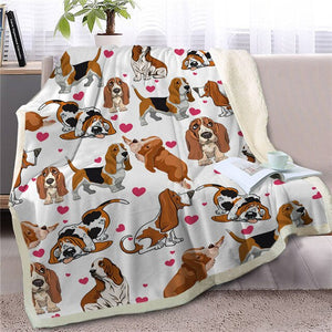Infinite Papillon Love Warm Blanket - Series 1-Home Decor-Blankets, Dogs, Home Decor, Papillon-Basset Hound-Medium-20
