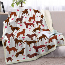 Load image into Gallery viewer, Infinite Papillon Love Warm Blanket - Series 1-Home Decor-Blankets, Dogs, Home Decor, Papillon-Irish Setter-Medium-29