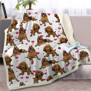 Infinite Papillon Love Warm Blanket - Series 1-Home Decor-Blankets, Dogs, Home Decor, Papillon-Bloodhound-Medium-32