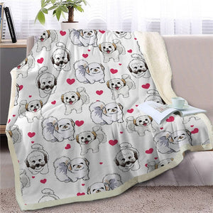 Infinite Papillon Love Warm Blanket - Series 1-Home Decor-Blankets, Dogs, Home Decor, Papillon-Shih Tzu-Medium-7